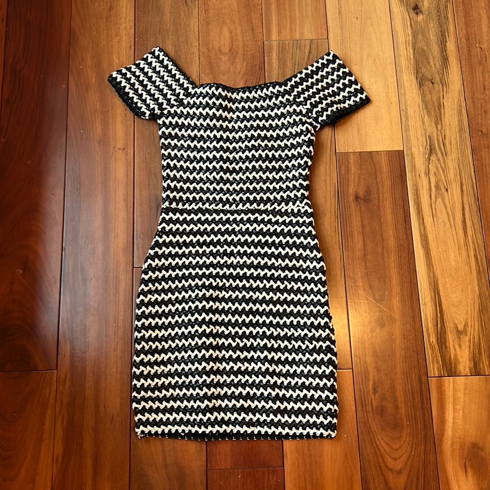 Wyldr black and white mini dress size s